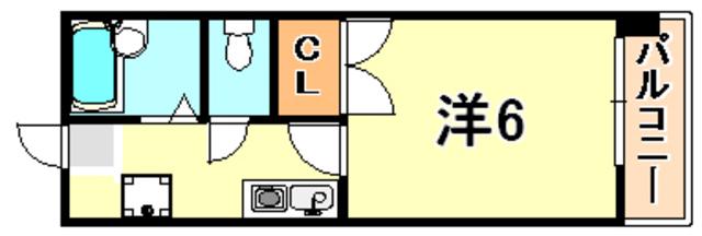 リバティ壱番館(1K/4階)の間取り写真