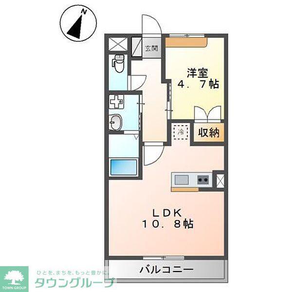 BELLA ACQUA(1LDK/1階)の間取り写真