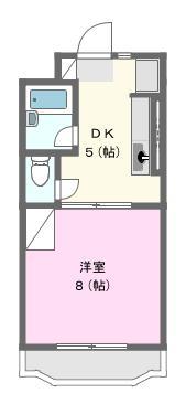 メルベーユI(1DK/3階)の間取り写真