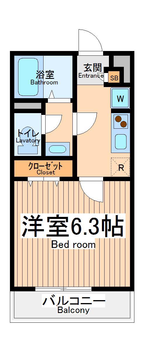 ラ.キーナフ(1K/1階)の間取り写真