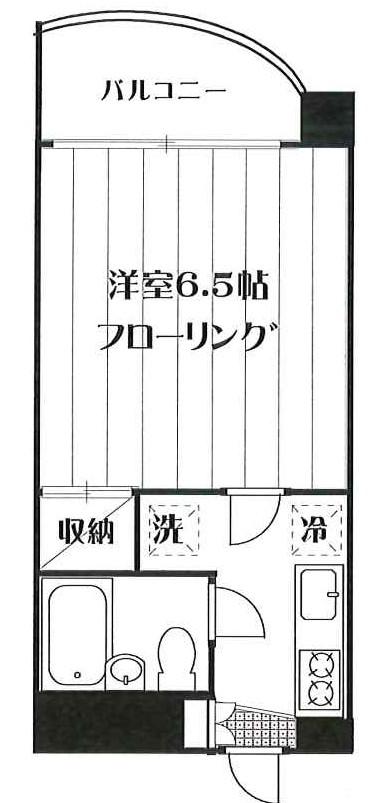 エクセル羽沢(1K/3階)の間取り写真
