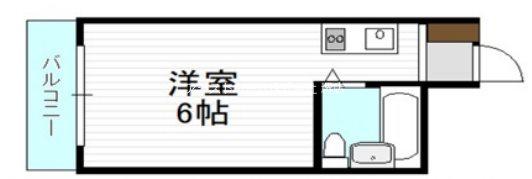 メゾンビブール(1K/3階)の間取り写真