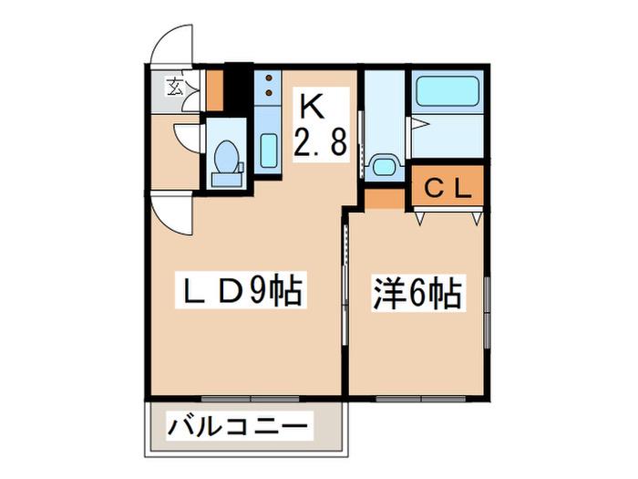 シュア・コート北13(1LDK/3階)の間取り写真