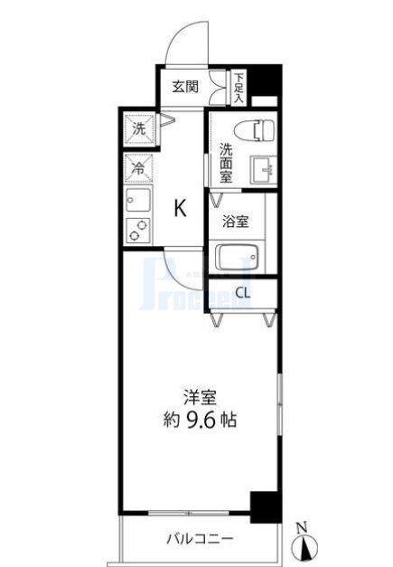 蓮根レジデンス(1K/3階)の間取り写真
