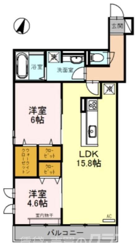 JYO・POINT VILLAGE C棟(2LDK/3階)の間取り写真