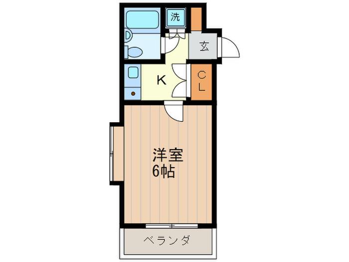 ローズガーデンA57番館(1K/1階)の間取り写真