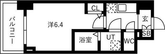 IW RESIDENCE大阪CREST TAPP(1K/9階)の間取り写真