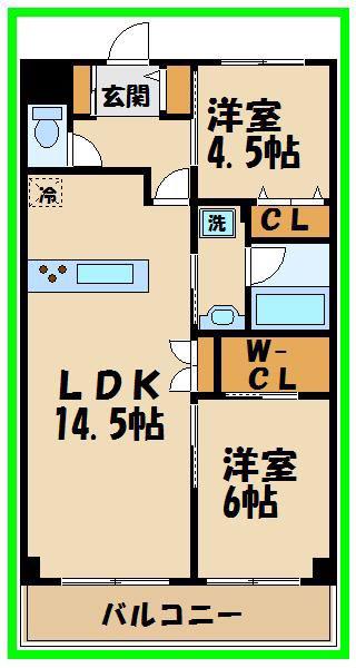 BELIZE VILLA(2LDK/2階)の間取り写真