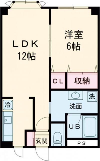 ハイツラポート(1LDK/2階)の間取り写真