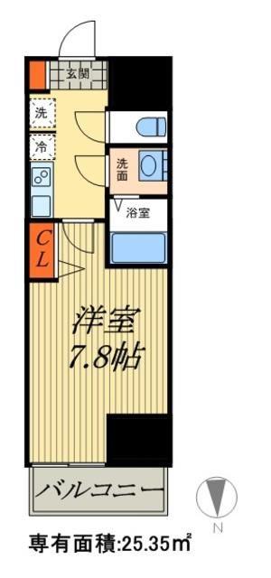 ラフィスタ大師前イースト(1K/9階)の間取り写真