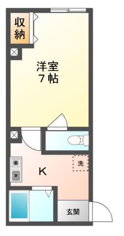 サンパルコ(1K/6階)の間取り写真