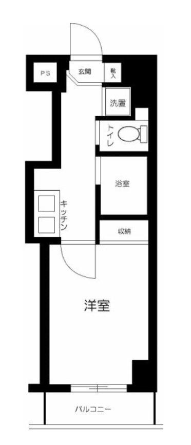 スカイコートヌーベル神田(1K/4階)の間取り写真