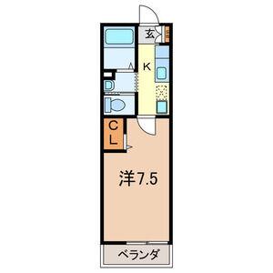 エスポワール(1K/3階)の間取り写真