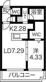 SーRESIDENCE西町(1LDK/4階)の間取り写真