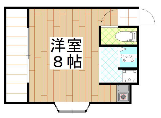 PALAIS ルミエール(ワンルーム/2階)の間取り写真