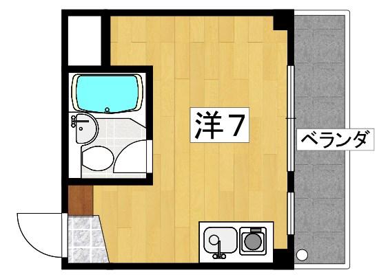 サンシャイン香里園II(ワンルーム/3階)の間取り写真