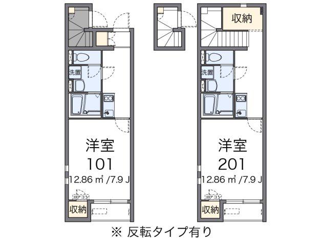 クレイノハピルス(1K/1階)の間取り写真