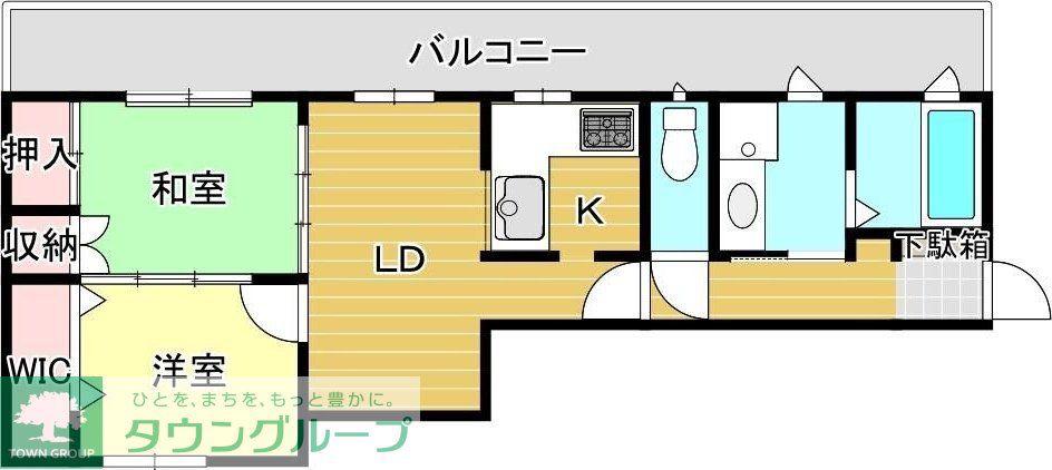 エテルナ大濠アウレー 502(2LDK/5階)の間取り写真