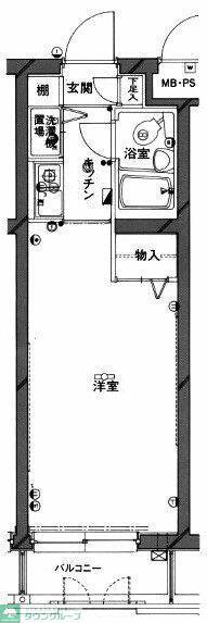 モナークマンション溝の口第3(ワンルーム/4階)の間取り写真