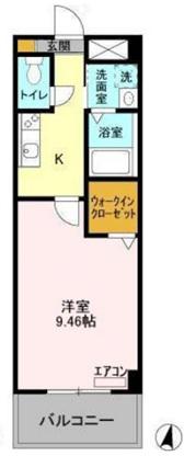 アーバニタ(1K/3階)の間取り写真
