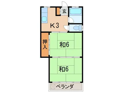 丹駒マンション(2K/2階)の間取り写真