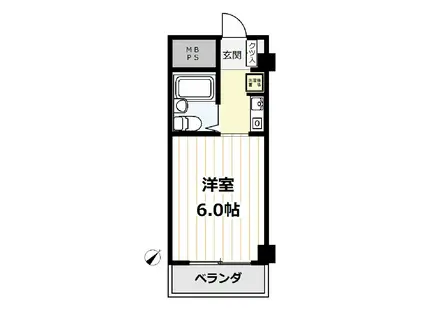 セザール藤沢(ワンルーム/2階)の間取り写真
