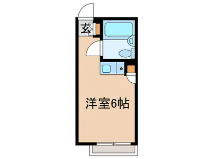 サンライズマンション狛江(ワンルーム/2階)の間取り写真