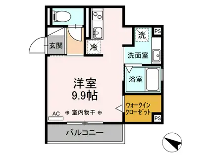 クリプトメリア稲川(ワンルーム/3階)の間取り写真