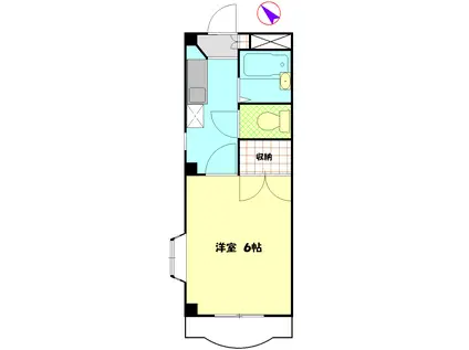 ソフィア青木葉V(1K/3階)の間取り写真