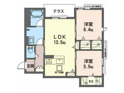 シャーメゾン さくら(2LDK/1階)の間取り写真