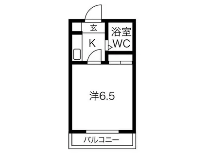 ロゴス中百舌鳥(1K/1階)の間取り写真