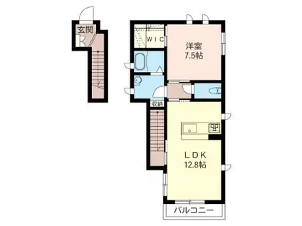 ＪＲ京浜東北線 大宮駅(埼玉) 徒歩12分 2階建 築15年(1LDK/2階)の間取り写真