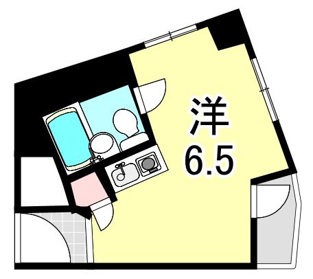 THE CITY 鳴尾(ワンルーム/3階)の間取り写真