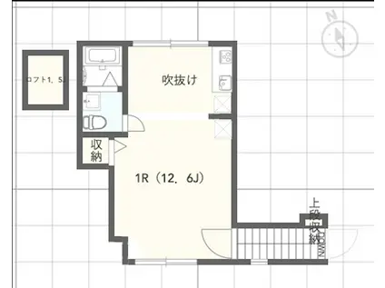 リヴァティ田無(1K/2階)の間取り写真