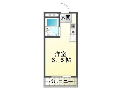 サニーパレス平磯(ワンルーム/3階)の間取り写真