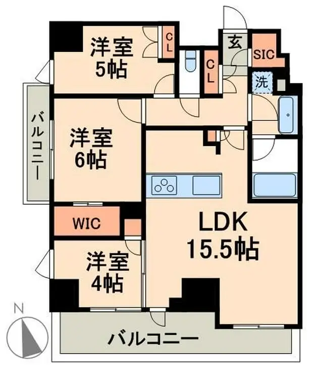 クレアーレ船堀 2階階 間取り