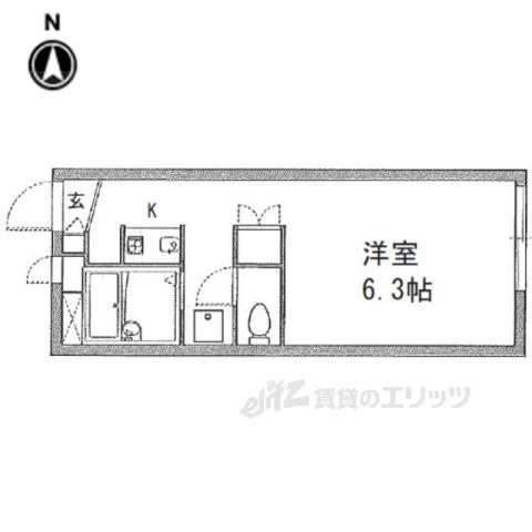 レオパレス秋桜(1K/2階)の間取り写真