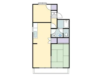 サンライズ加納 B棟(2LDK/2階)の間取り写真