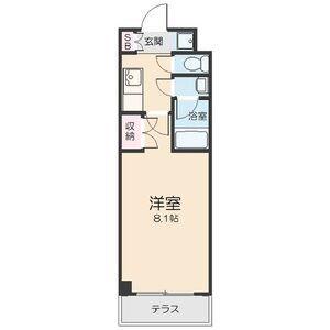 グリーンヴィレッジ名東(ワンルーム/1階)の間取り写真