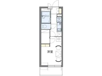 レオパレス瓦町(1K/2階)の間取り写真