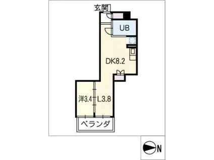 KAGAYAKI SQUARE(1LDK/7階)の間取り写真