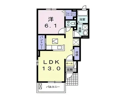 ヴィヴァイオ II(1LDK/1階)の間取り写真