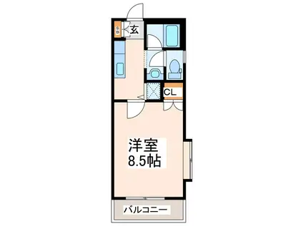 メゾンドエルソル(1K/2階)の間取り写真