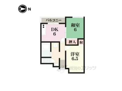 ORIENTOCITY船岡(2DK/3階)の間取り写真