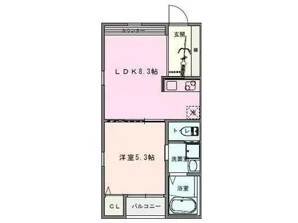 COSMO VILLA KASUKABE(1LDK/1階)の間取り写真