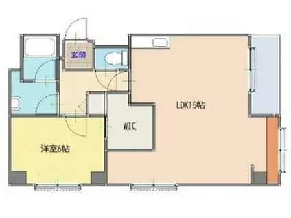 シャルムヒメゴー(1LDK/6階)の間取り写真