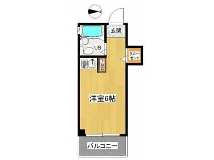 Kハウス(ワンルーム/3階)の間取り写真