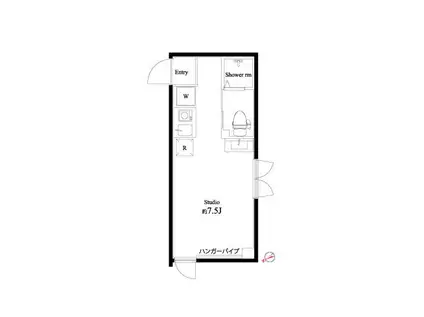 VARY`S北千住(ワンルーム/2階)の間取り写真