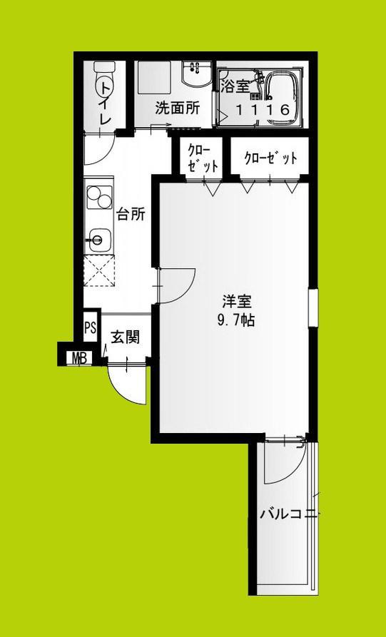 フジパレス西湊I番館(1K/1階)の間取り写真