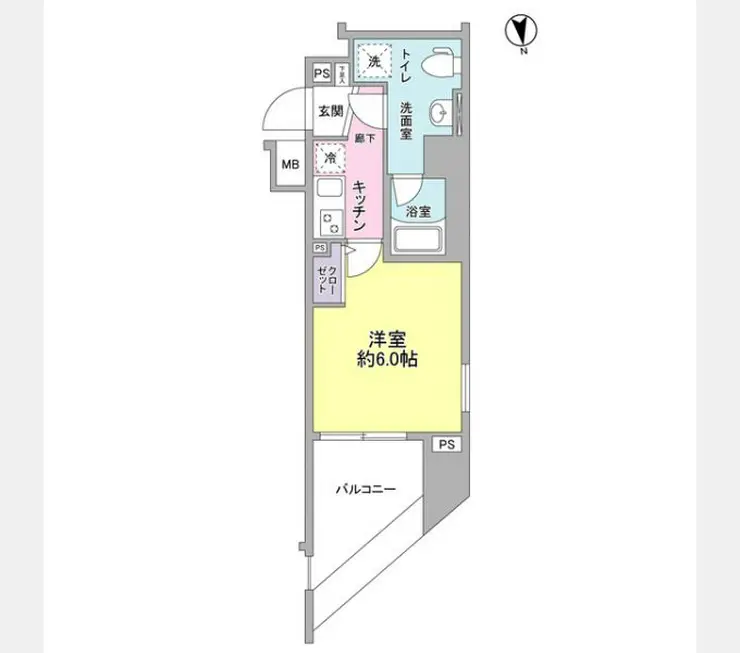 メインステージ白金高輪駅前 7階階 間取り